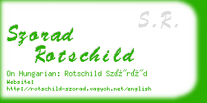 szorad rotschild business card